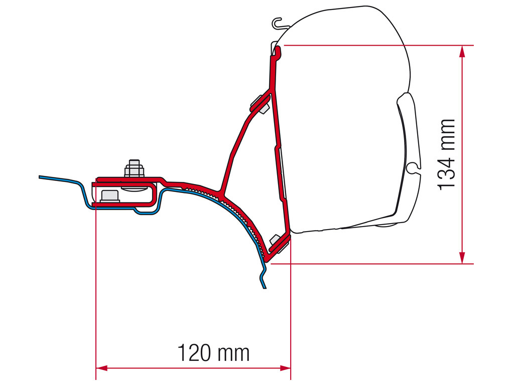 Fiamma F45 Adapter VW T5/T6 Transporter Multivan UK