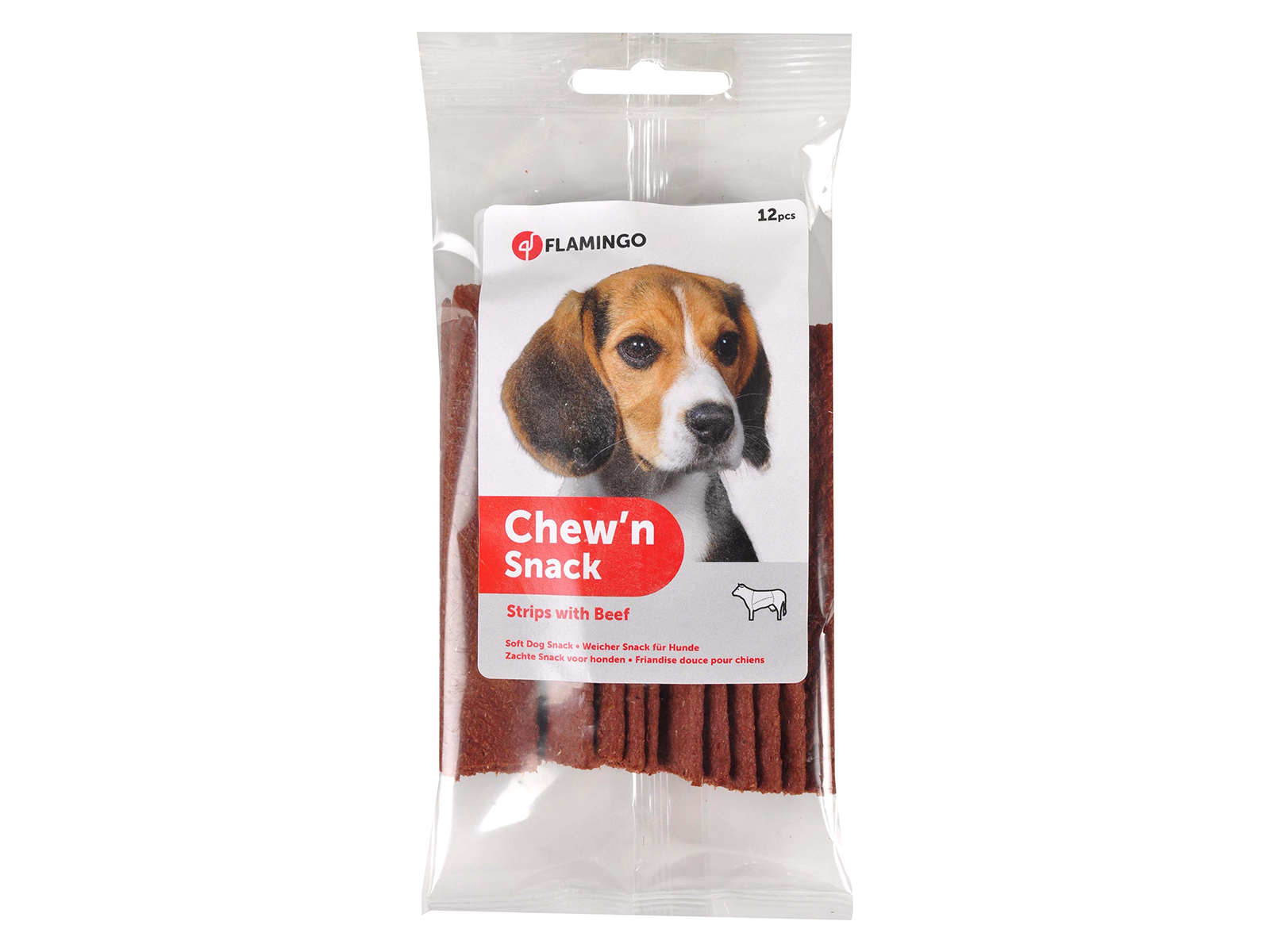 Flamingo Chew'N Snack Strips with Beef Hundesnack