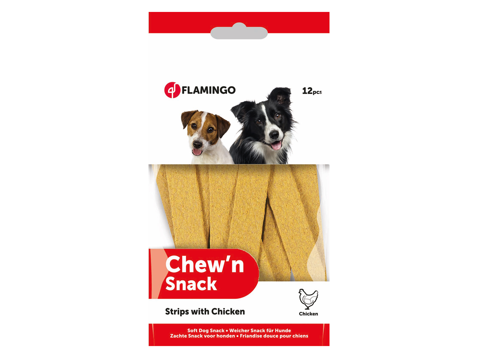 Flamingo Chew'N Snack Strips with Chicken Hundesnack