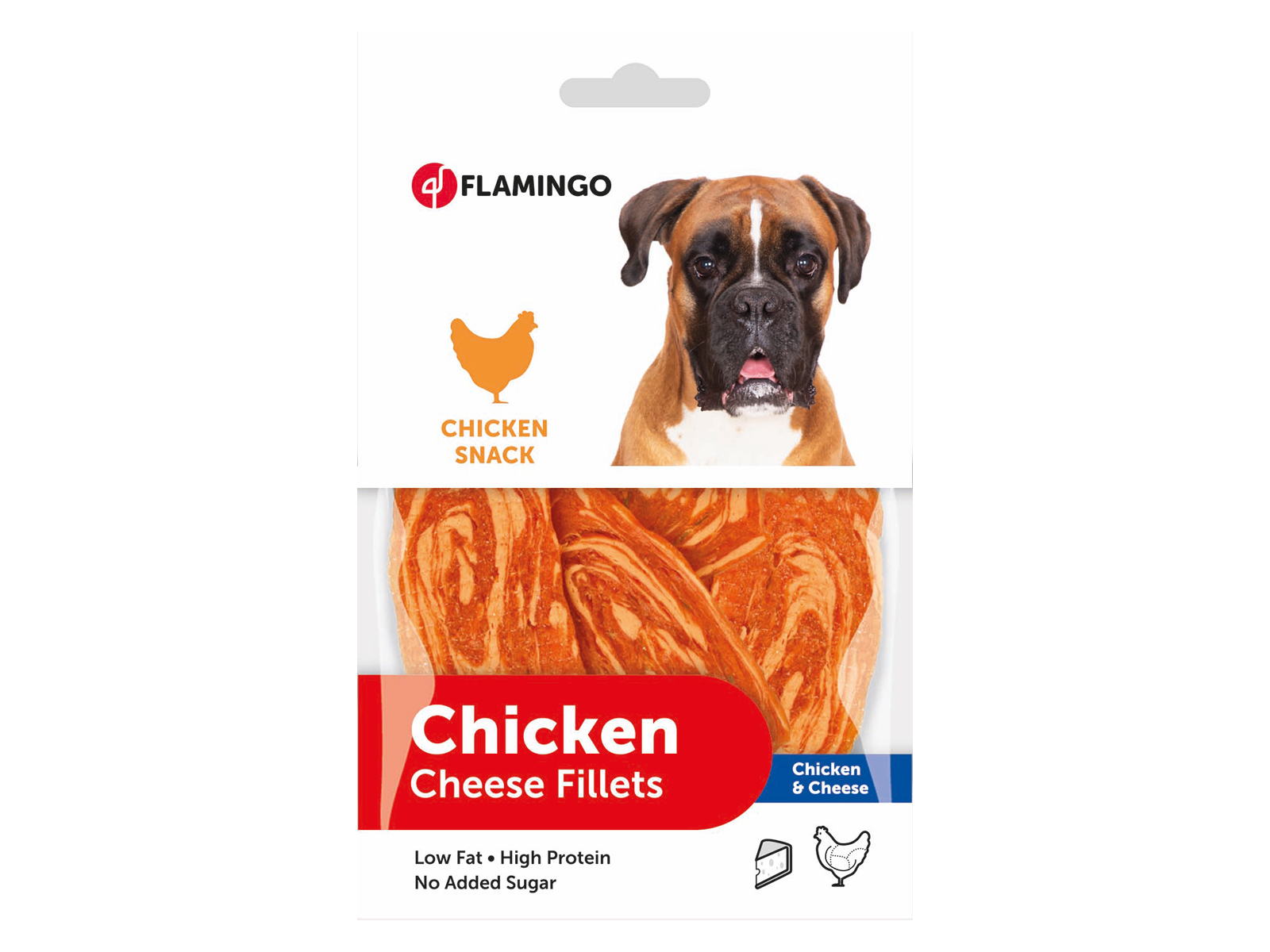 Flamingo Chicken Cheese Fillets Hundesnack