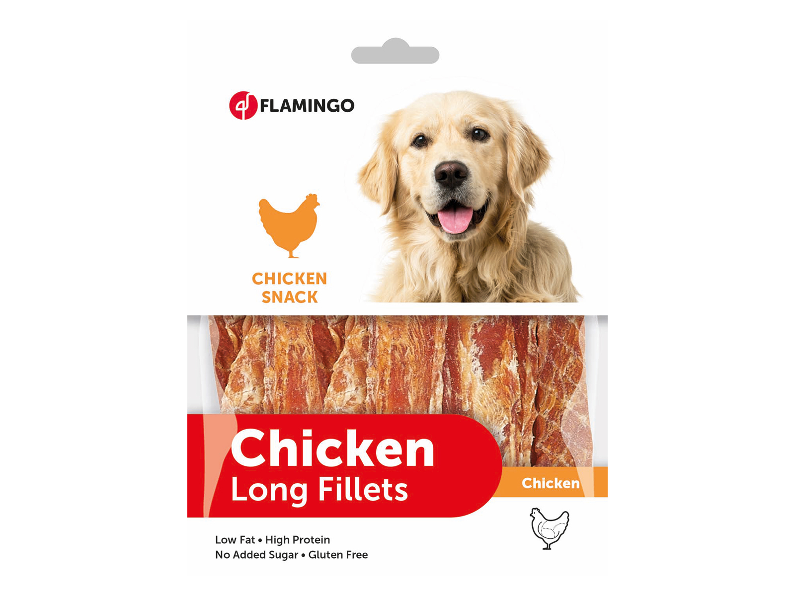 Flamingo Chicken Long Fillets Hundesnack