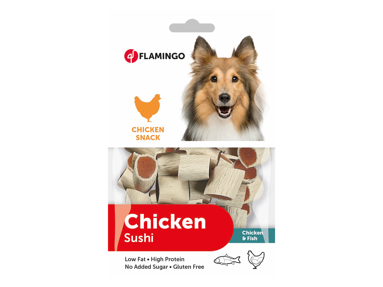 Flamingo Chicken Sushi Hundesnack