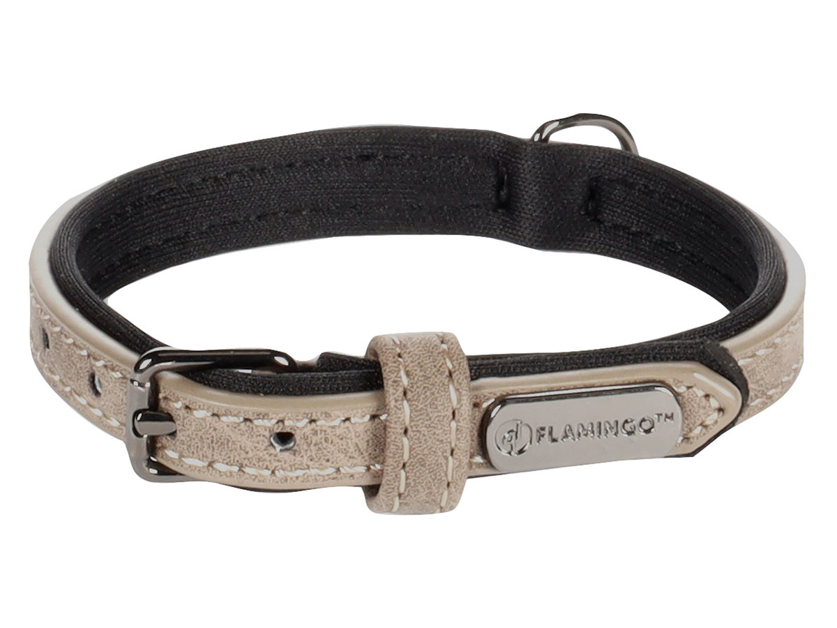 Flamingo Delu Taupe Halsband – S