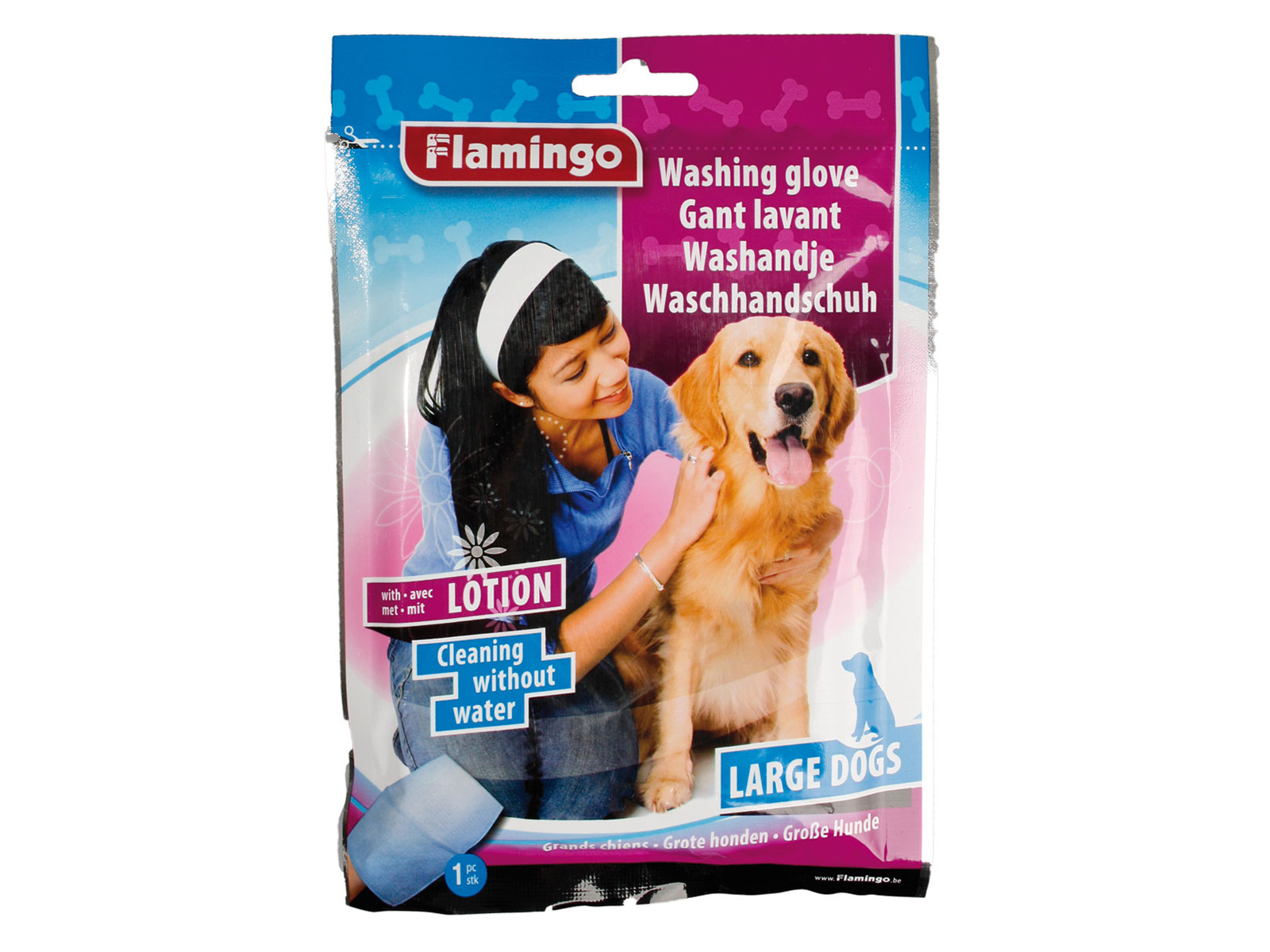 Flamingo Waschhandschuh mit Lotion