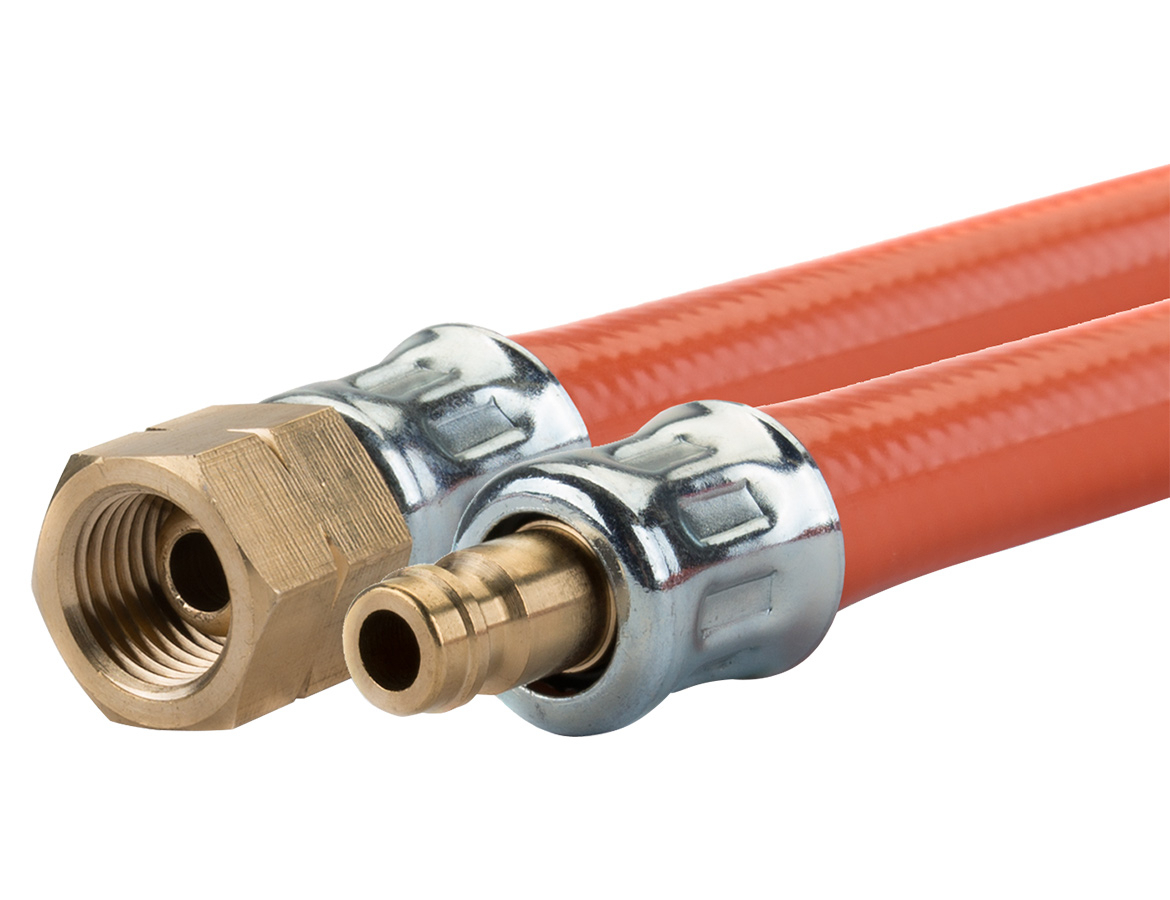 Badé 1/4" links x Schnellkupplung Gasschlauch – 5 meter