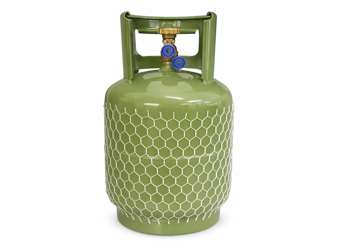 Grüne 2,5 kg Gasflasche
