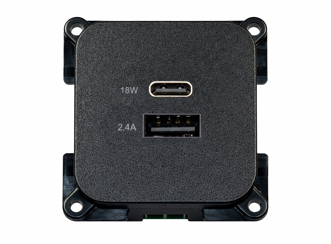 Haba C-line USB A+C Einbausteckdose