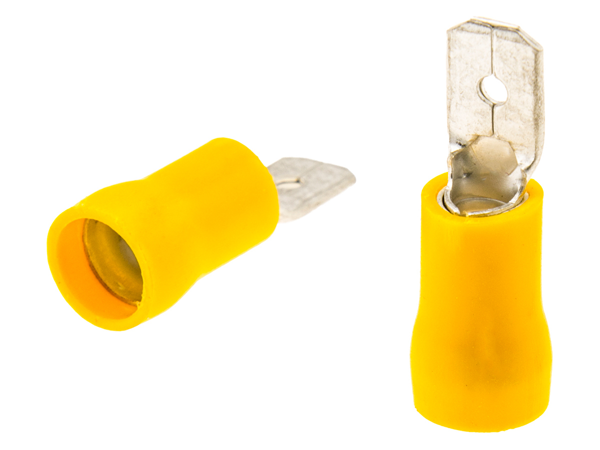 BBA Flachsteckhülse male 6,3 × 0,8 mm (5x Stück) – yellow