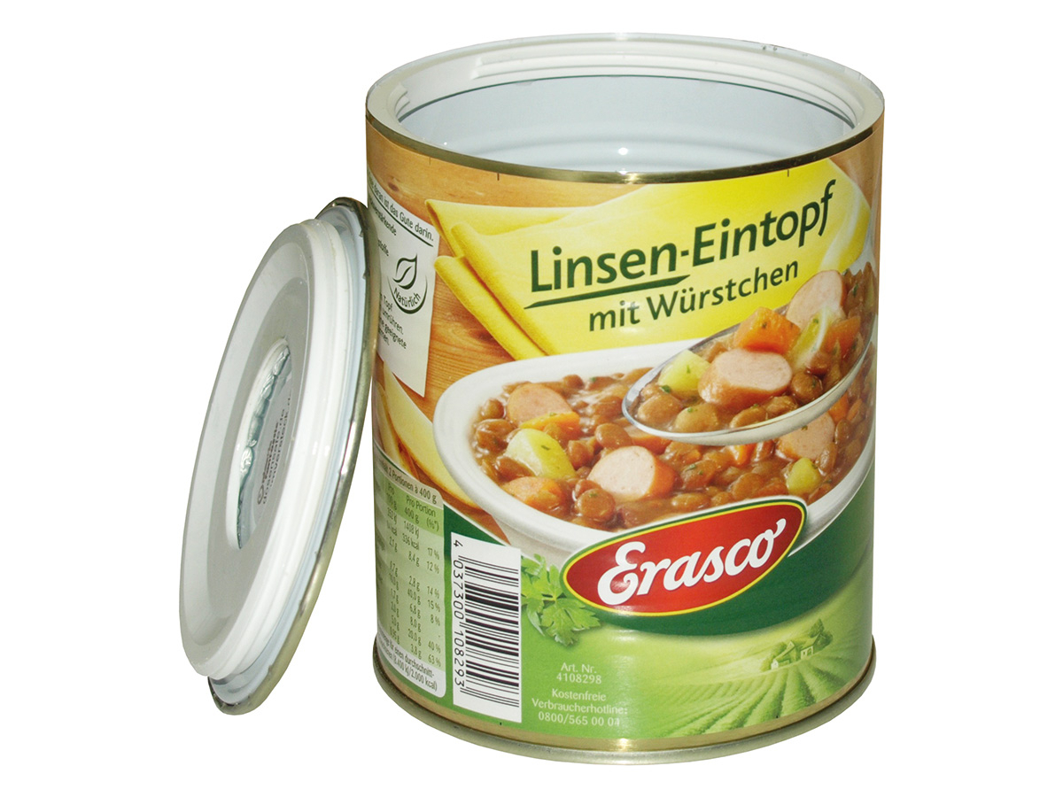 Erasco Linsen Safe Blechdose